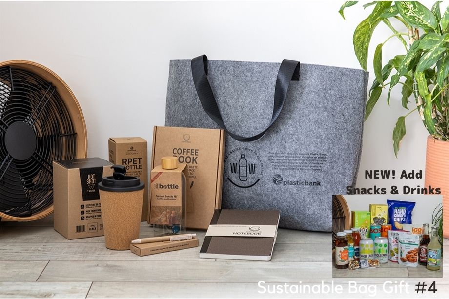 ecologische en/of lekkere geschenken in een duurzame tas